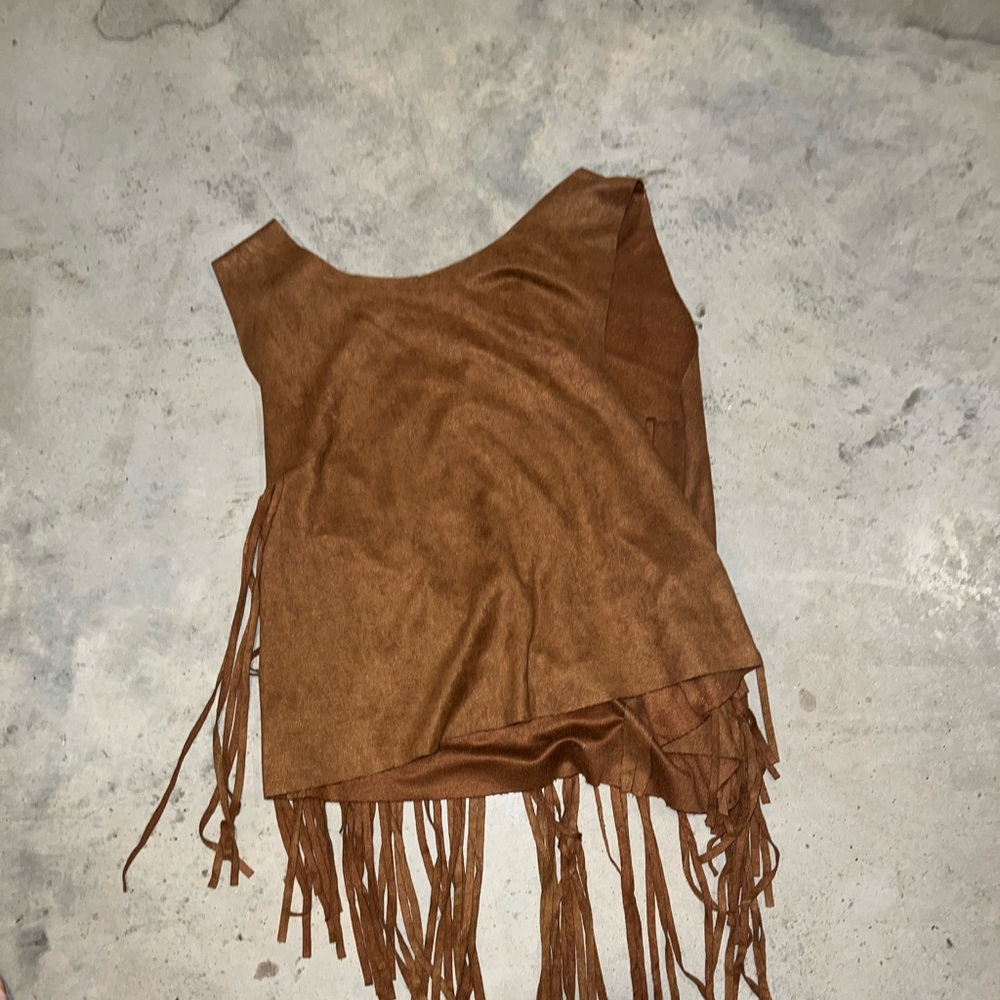 Western fringe crop top